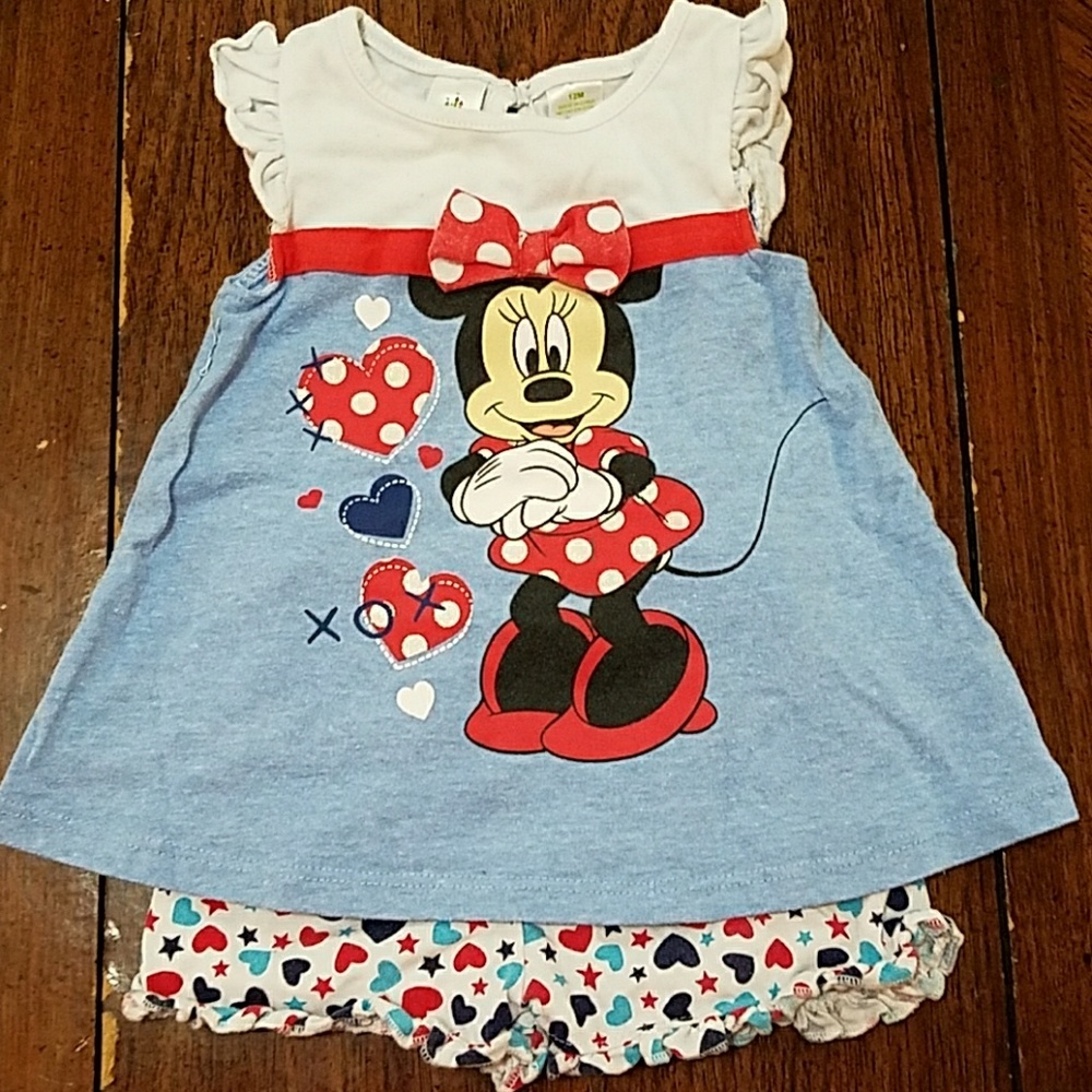 Disney Store Minnie Tank and Short